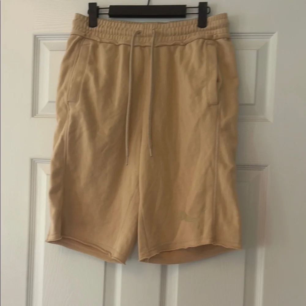Puma Tan Athletic Shorts Versatile Cotton Blend